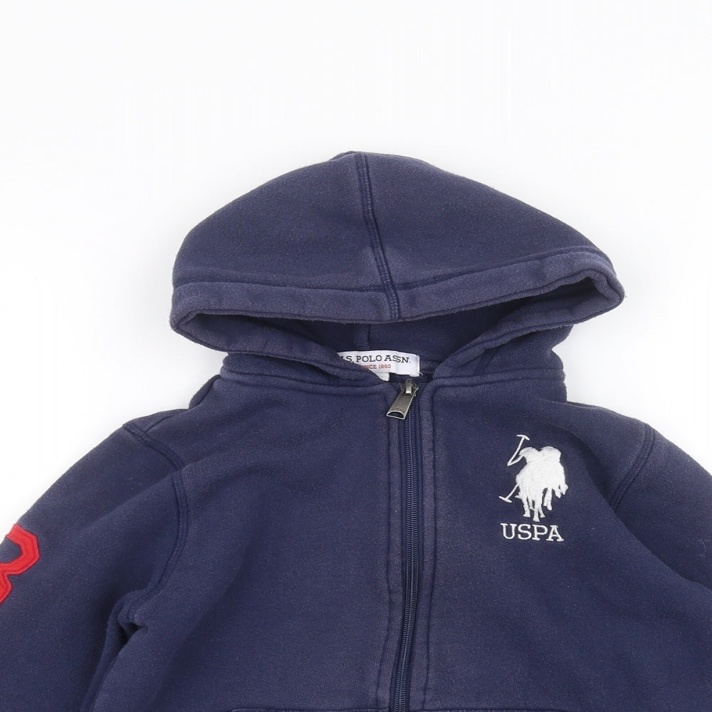 US Polo Assn. Girls Blue   Full Zip Hoodie Size 9-10 Years