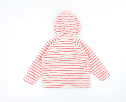 Back view of Next girls’ white striped jacket, size 2-3, years