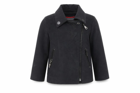 Front view of Next girls’ black jacket, size 3, years