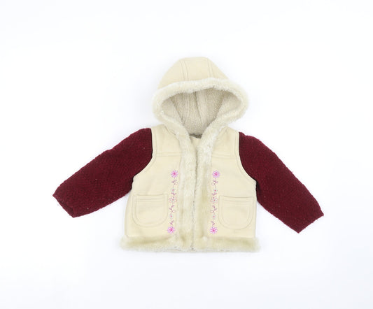st bernard Baby White   Jacket  Size 9-12 Months