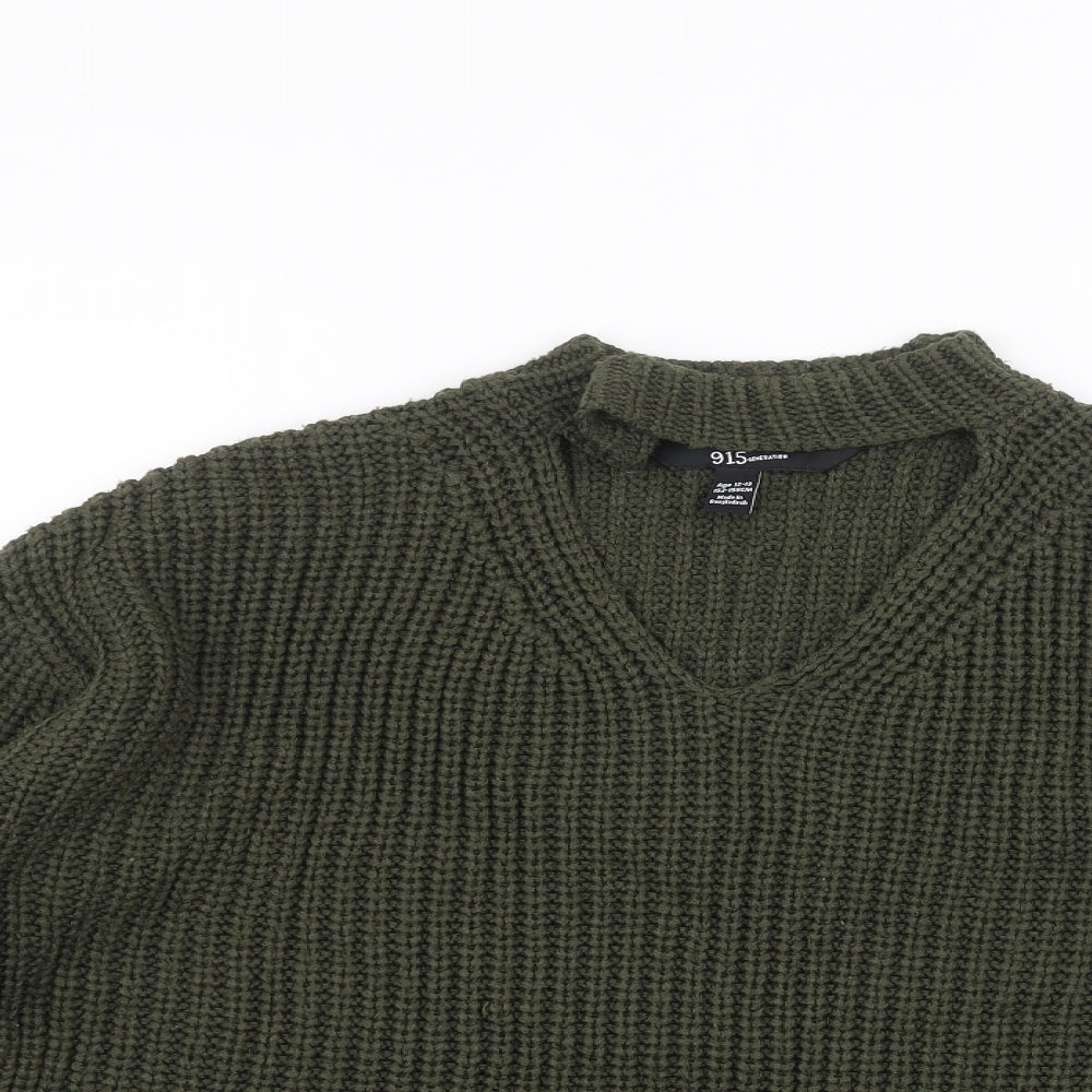 New Look Girls Green   Pullover Jumper Size 12-13 Years