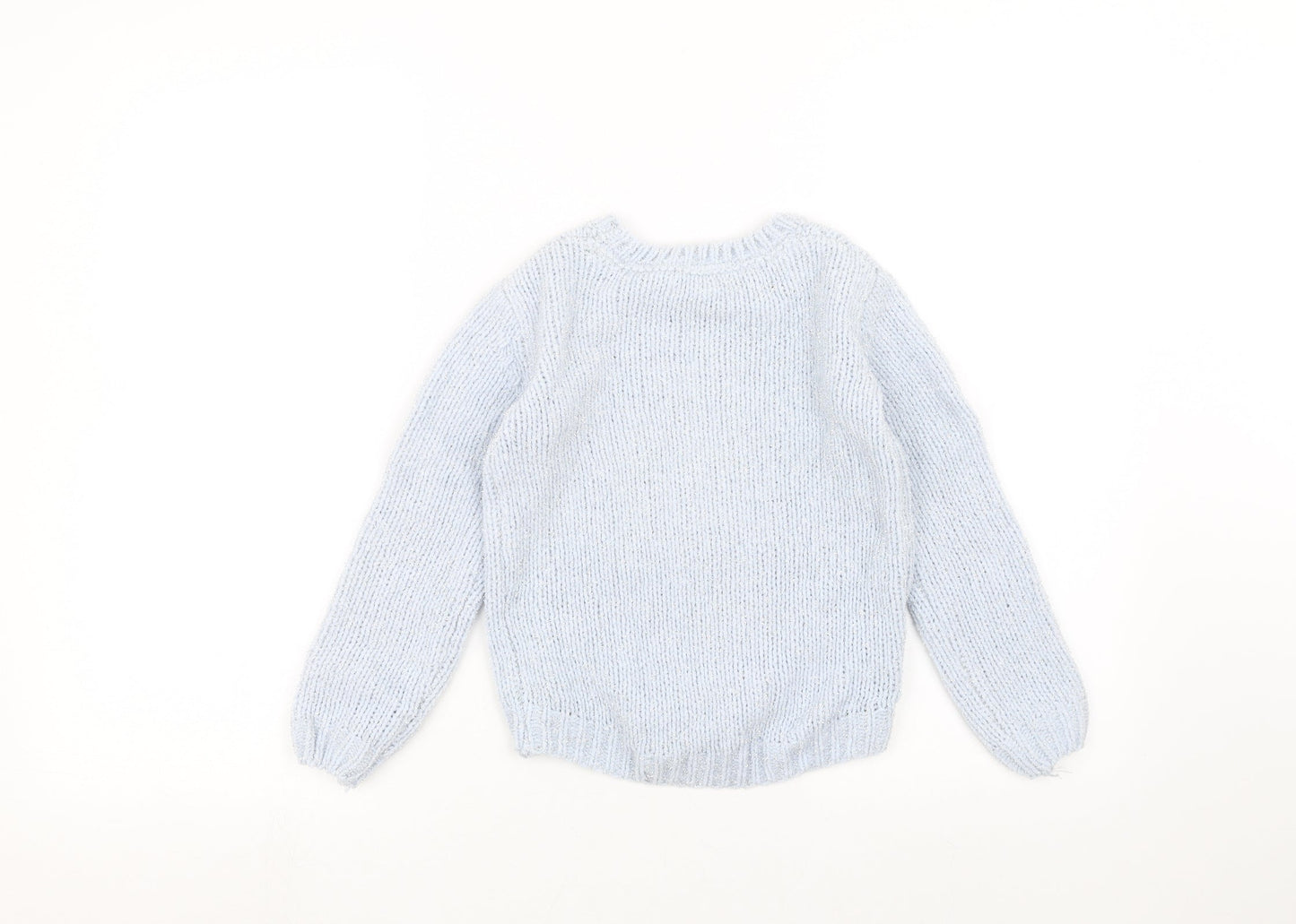 Primark Girls Blue   Pullover Jumper Size 6-7 Years  - unicorn