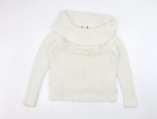 Preworn Womens White   Pullover Jumper Size L
