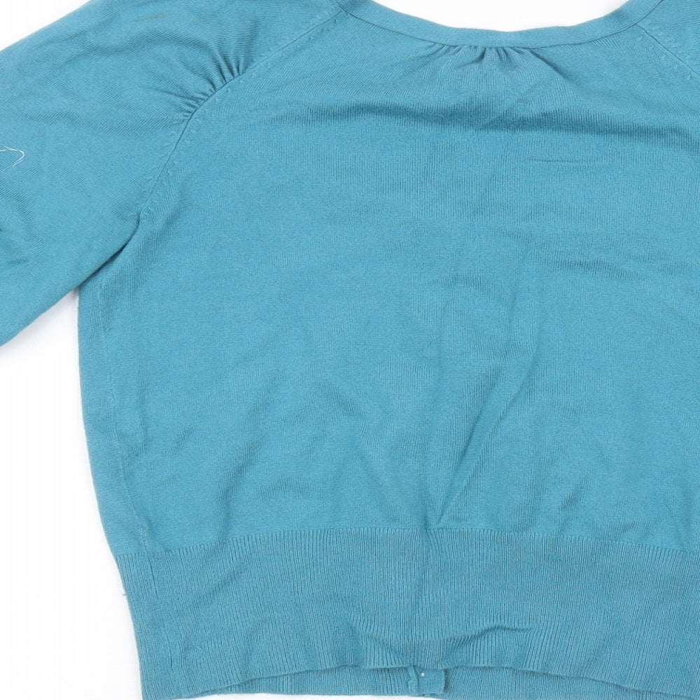 Preworn Womens Blue   Cardigan Jumper Size 10