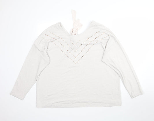 NEXT Womens Pink  Knit Pullover Jumper Size 18  - Tie Detail