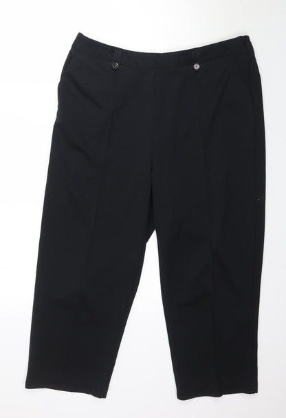 Bonmarché Womens Black Trousers Size 18 L25 in