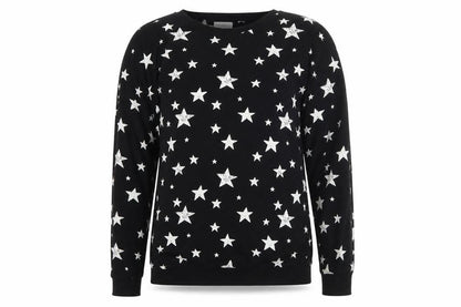 Next Girls Black Solid  Top Pyjama Top Size 14 Years  - Star Star