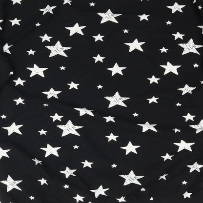 Next Girls Black Solid  Top Pyjama Top Size 14 Years  - Star Star