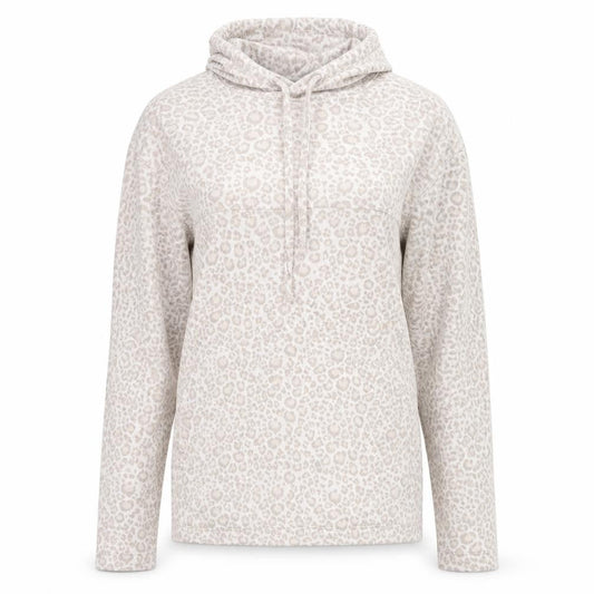 F&F Womens Beige Animal Print  Pullover Hoodie Size XS