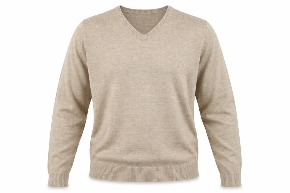 Wolsey Mens Beige  Knit Pullover Jumper Size M