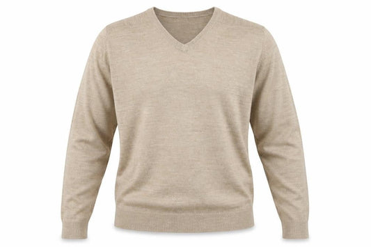 Wolsey Mens Beige  Knit Pullover Jumper Size M