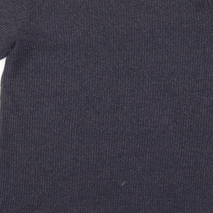 Brand and care label for Atmosphere women’s blue jumper, size UK 10