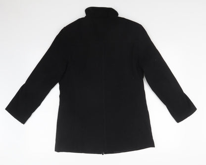 Joella Di Marco Womens Black   Overcoat Jacket Size S