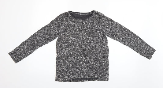 NEXT Girls Black Spotted  Basic T-Shirt Size 11 Years