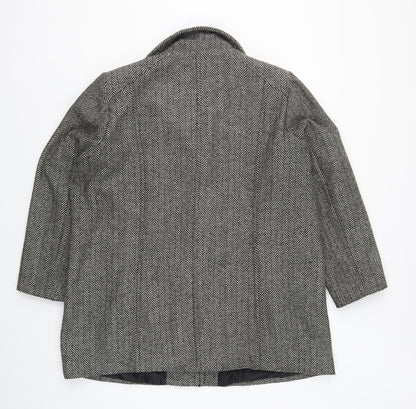 Special Collection Womens Grey Herringbone  Pea Coat Coat Size 10