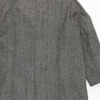 Special Collection Womens Grey Herringbone  Pea Coat Coat Size 10