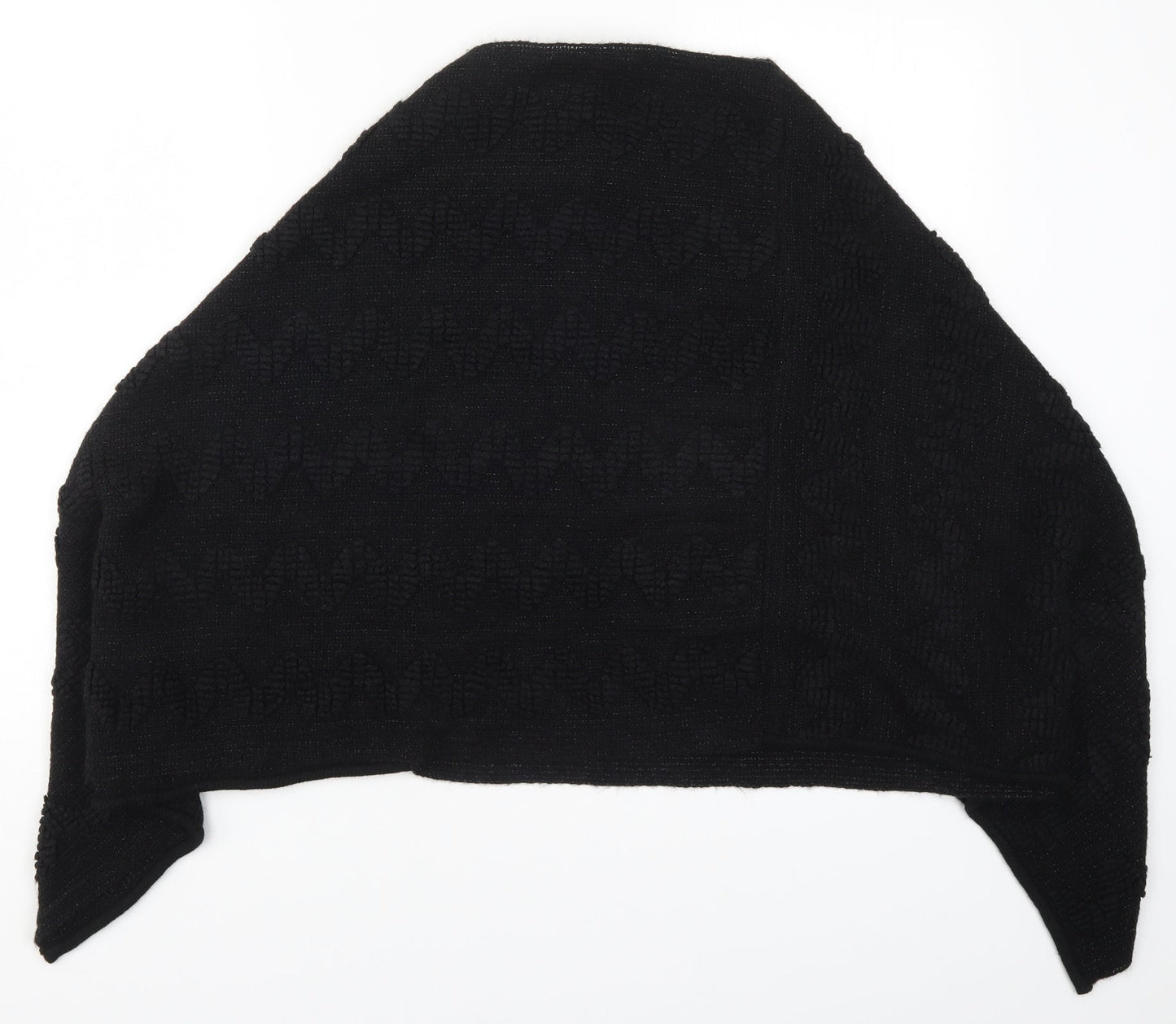 George Womens Black  Knit Jacket Poncho Size S  - Cable Knit