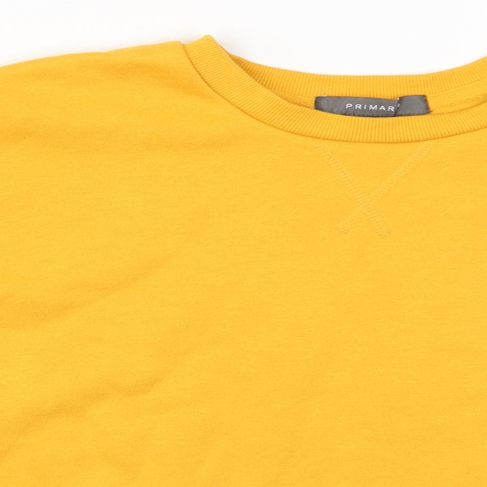 Primark Womens Yellow   Pullover Sweatshirt Size 6