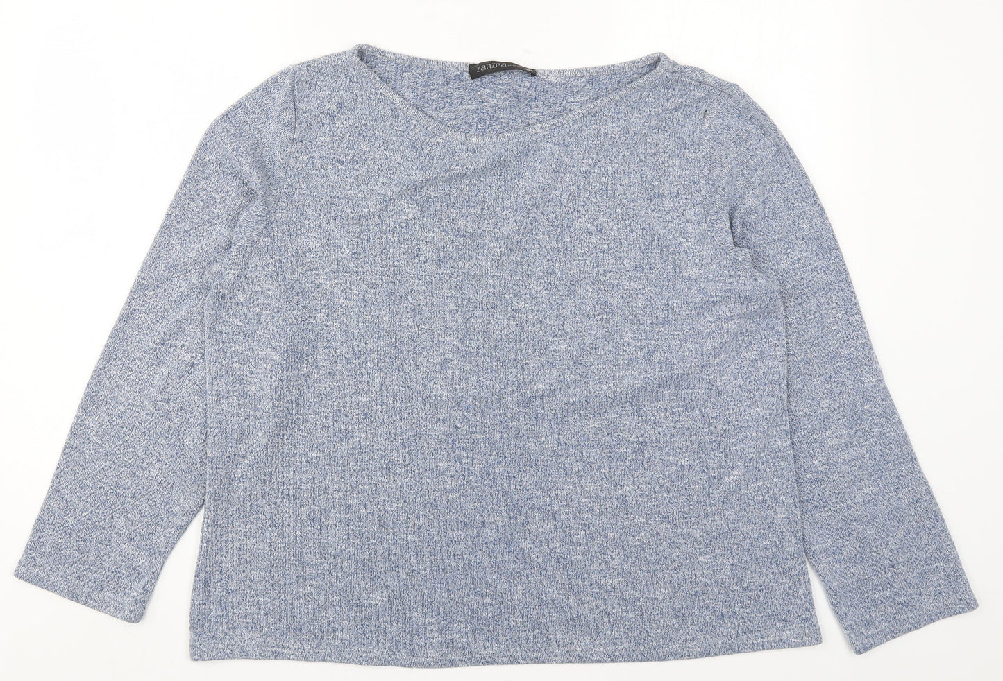 Zanzea Womens Blue  Rayon Basic T-Shirt Size 2XL