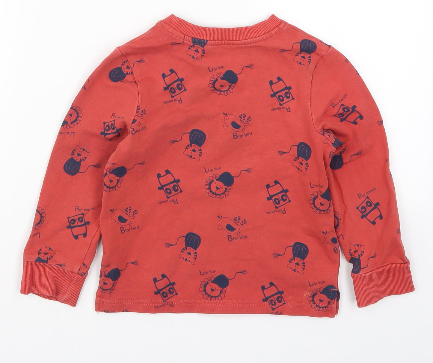 George Boys Red   Pullover Sweatshirt Size 2-3 Years  - Animals