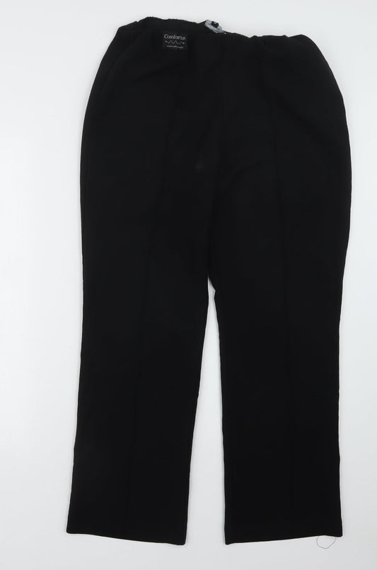 Mia Moda Womens Black   Trousers  Size 12 L27.5 in