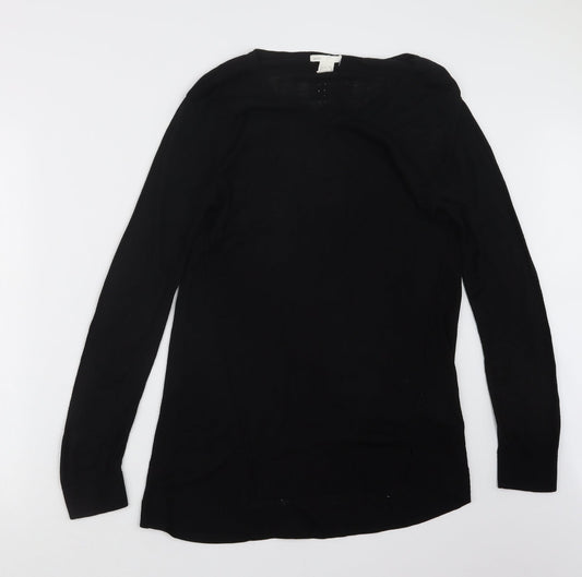 H&M Womens Black  Knit Pullover Jumper Size XS