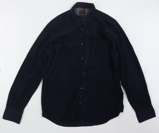 Garment Makers Mens Blue    Button-Up Size M