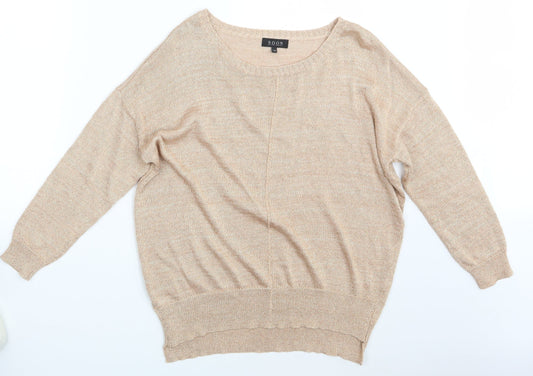 Soon Womens Gold   Pullover Jumper Size 12