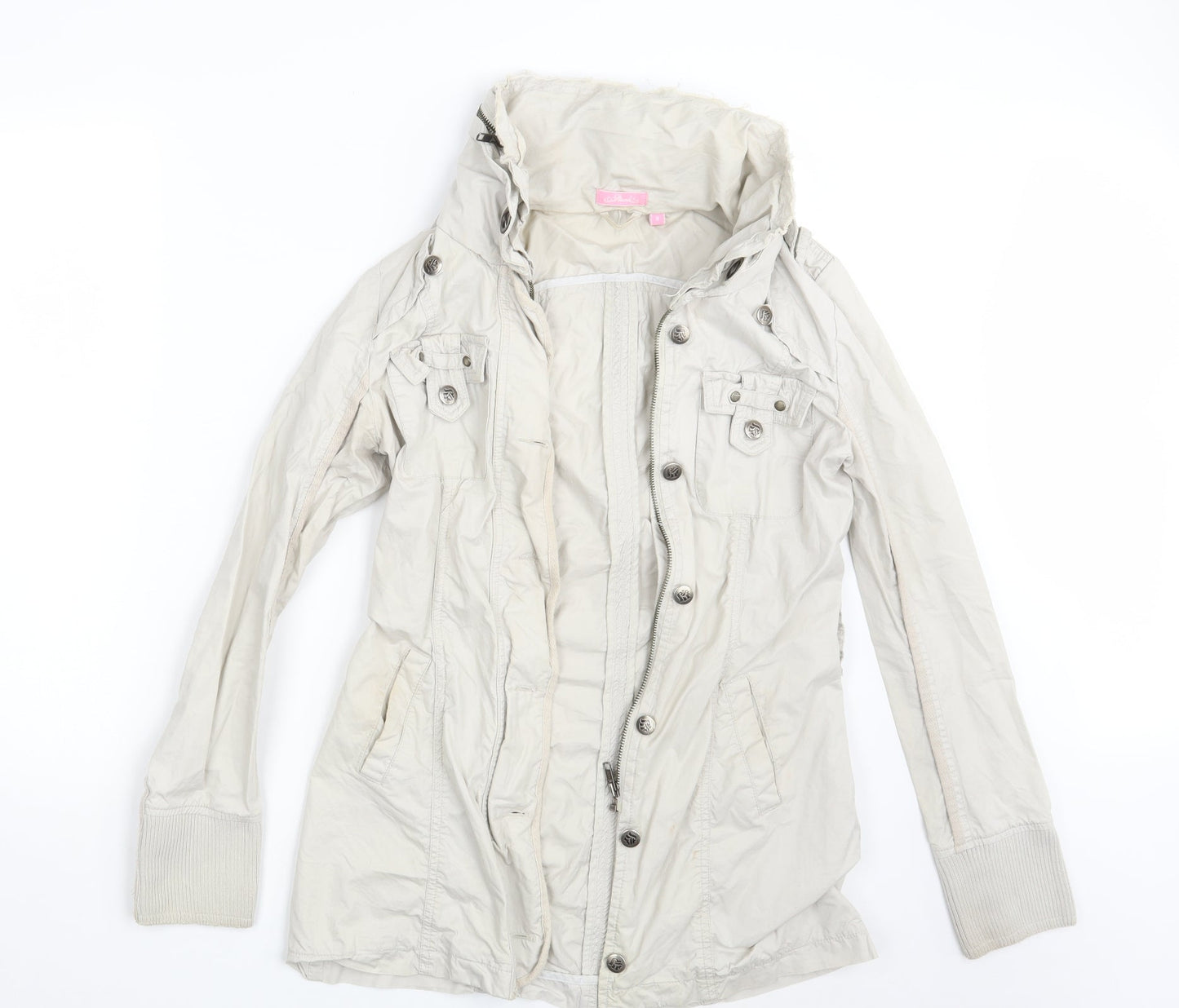 Stark Womens White   Overcoat Coat Size 8