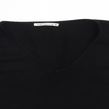 Select Womens Black   Pullover Jumper Size 16