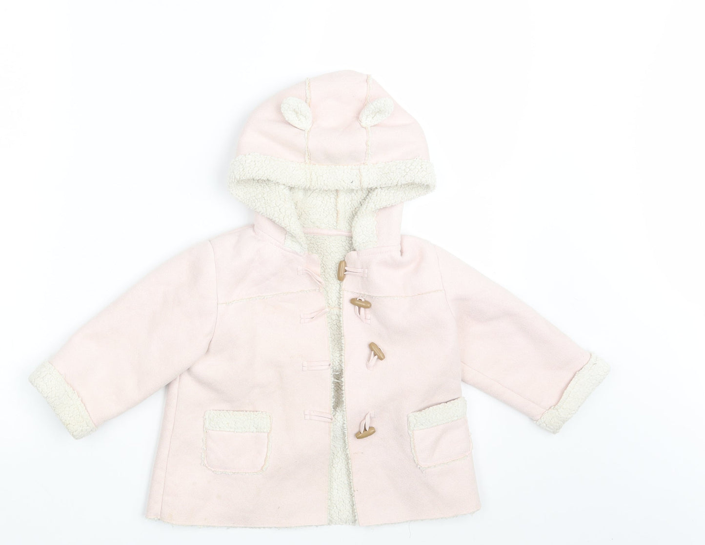 Matalan Girls Pink   Overcoat Coat Size 12-18 Months