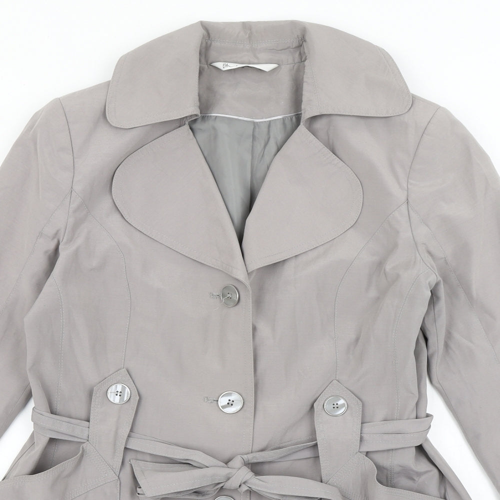 BHS Womens Grey   Overcoat Coat Size 10