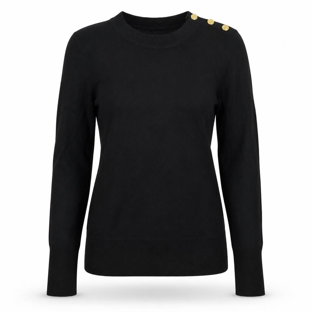 H&M Womens Black  Knit Pullover Jumper Size M