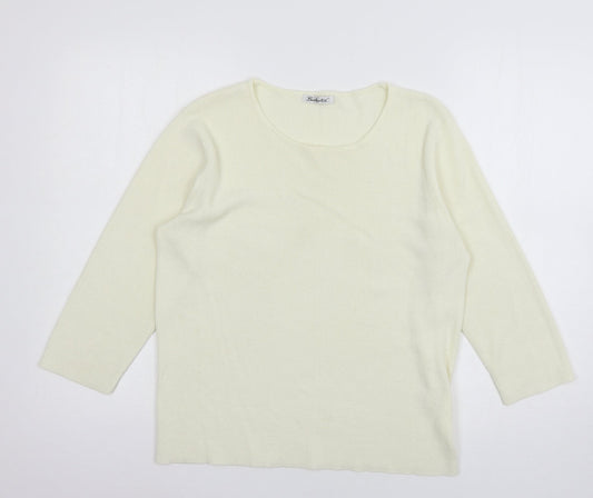 Berkertex Womens Ivory  Knit Pullover Jumper Size 14