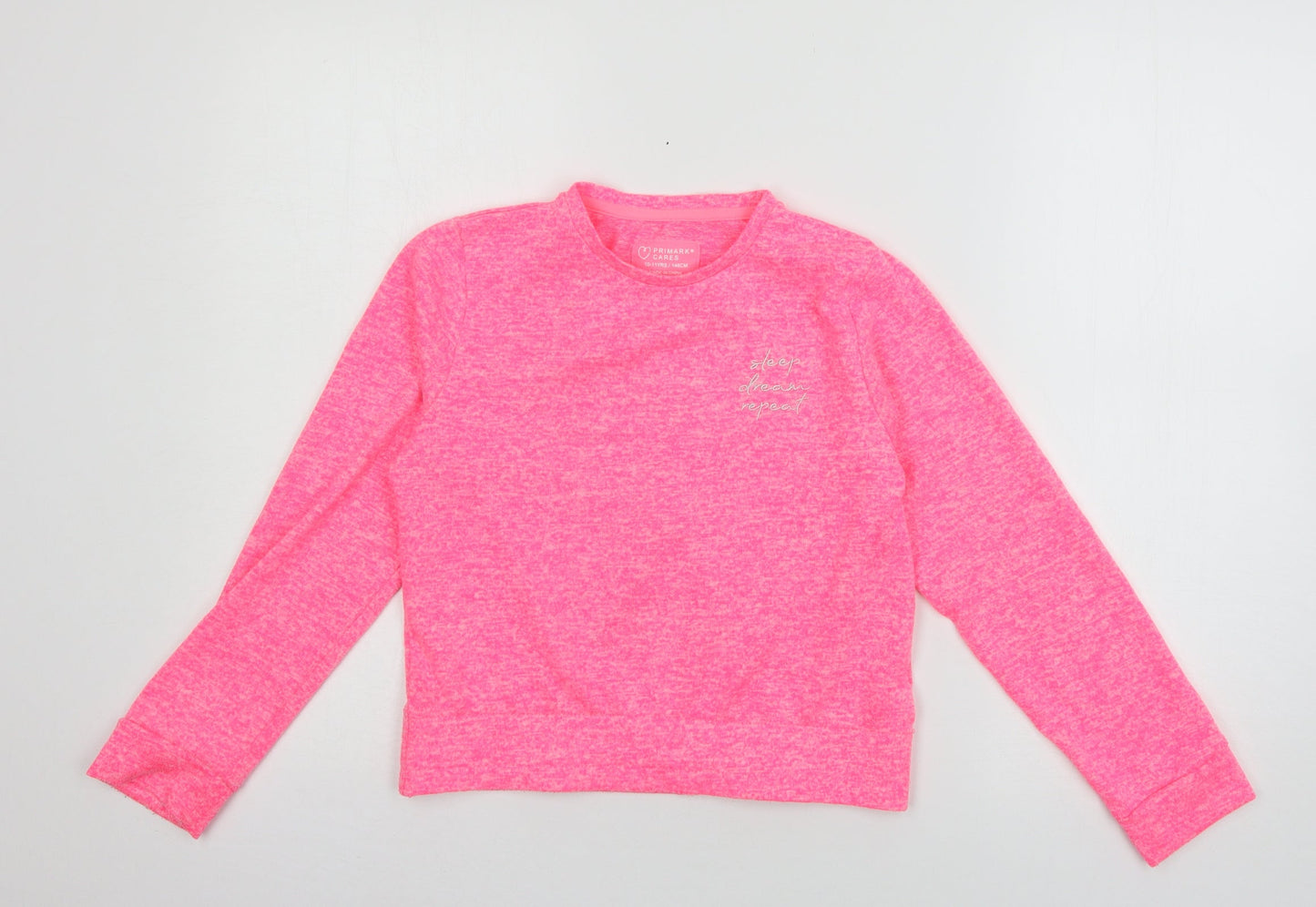 Primark Girls Pink  Jersey Pullover Sweatshirt Size 10-11 Years  - Sleep dream repeat