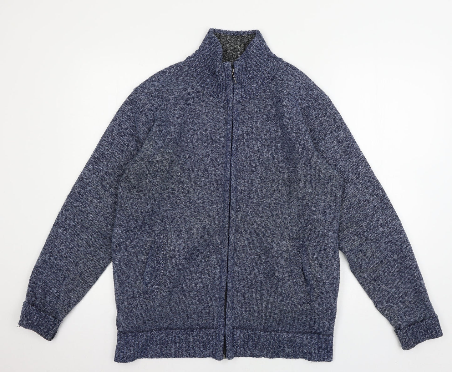 Caribou Womens Blue  Knit Cardigan Jumper Size L