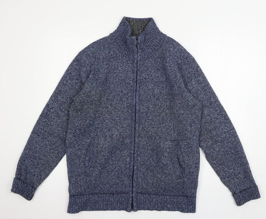 Caribou Womens Blue  Knit Cardigan Jumper Size L