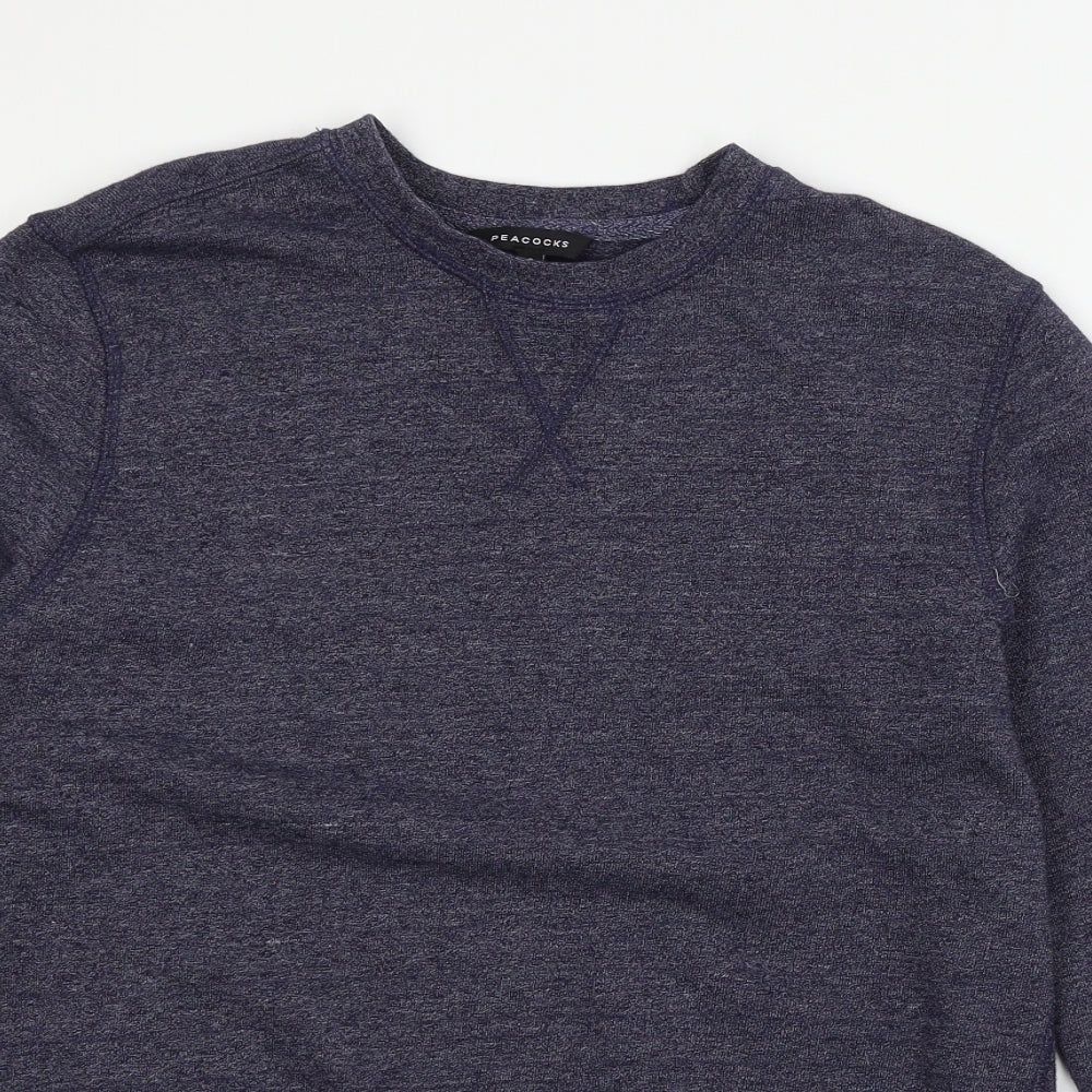 Peacocks Womens Blue  Jersey Pullover Sweatshirt Size S