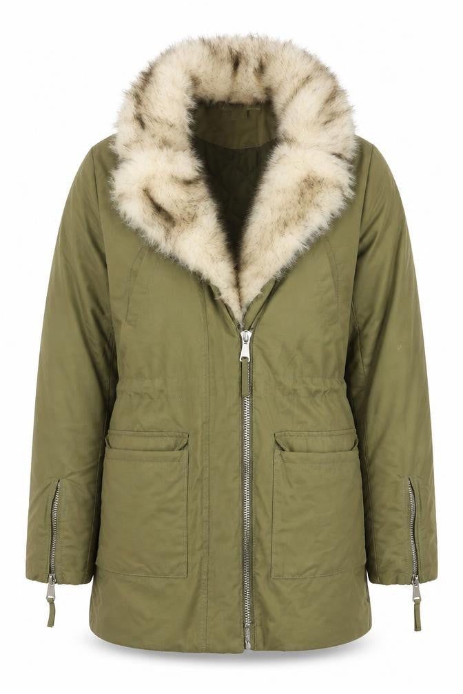 H&M Womens Green   Parka Coat Size 4