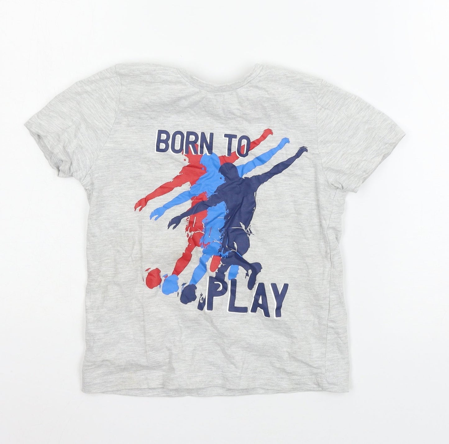 PEP & CO Boys Grey  Jersey Basic T-Shirt Size 5-6 Years  - Born to play