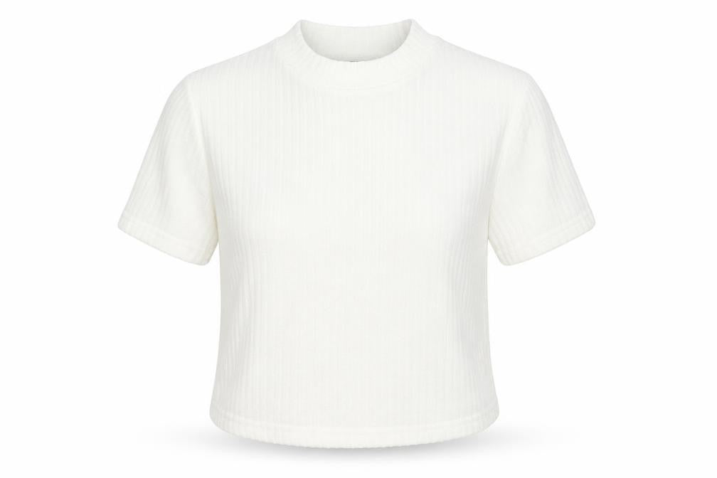 SheIn Womens White  Jersey Basic T-Shirt Size XS