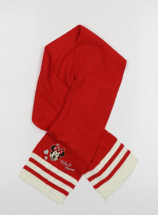 Minnie Mouse Girls Red  Knit Rectangle Scarf Scarves & Wraps One Size