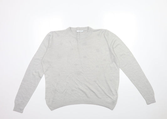 Marks and Spencer Womens Grey  Knit Pullover Jumper Size 14
