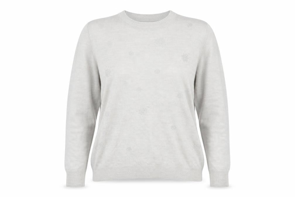 Marks & Spencer Womens Grey  Knit Pullover Jumper Size 14