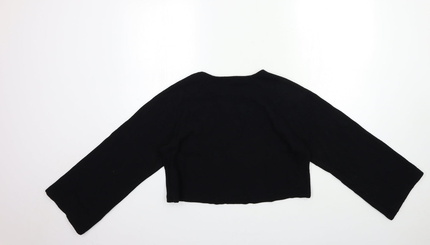 Marks and Spencer Womens Black   Basic Blouse Size 6  - Bell sleeve