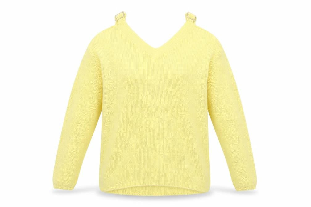 George Womens Yellow  Knit Pullover Jumper Size 12