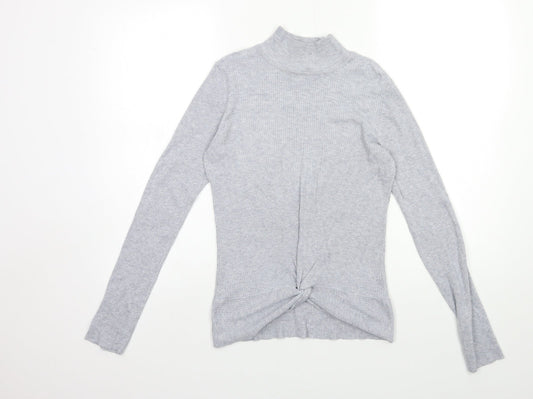 Very Womens Grey  Knit Pullover Jumper Size 10  - Knot