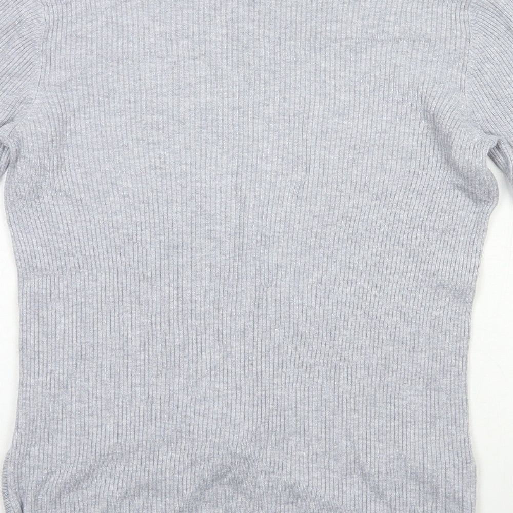 Very Womens Grey  Knit Pullover Jumper Size 10  - Knot