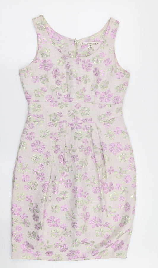 Uttam Boutique Womens Multicoloured Floral  Fit & Flare  Size 8