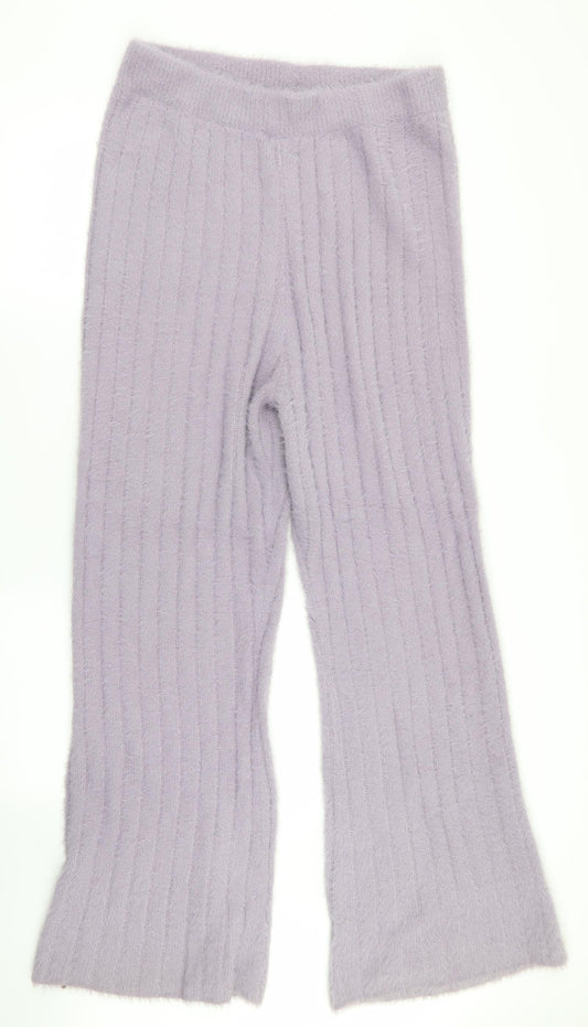 Boohoo Womens Purple   Trousers  Size M L30 in - Stretch waistband